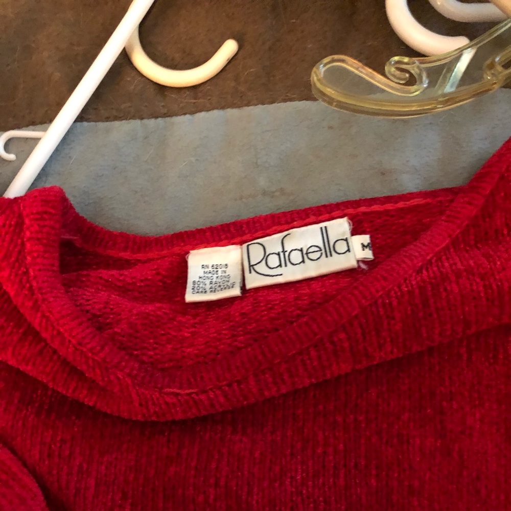 Comfy red long sweater